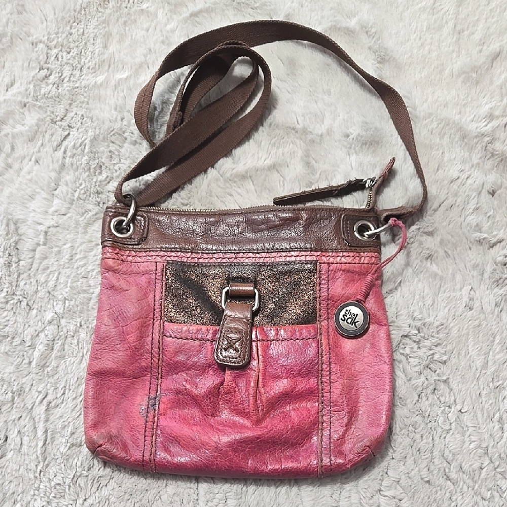 The Sak light red crossbody bag